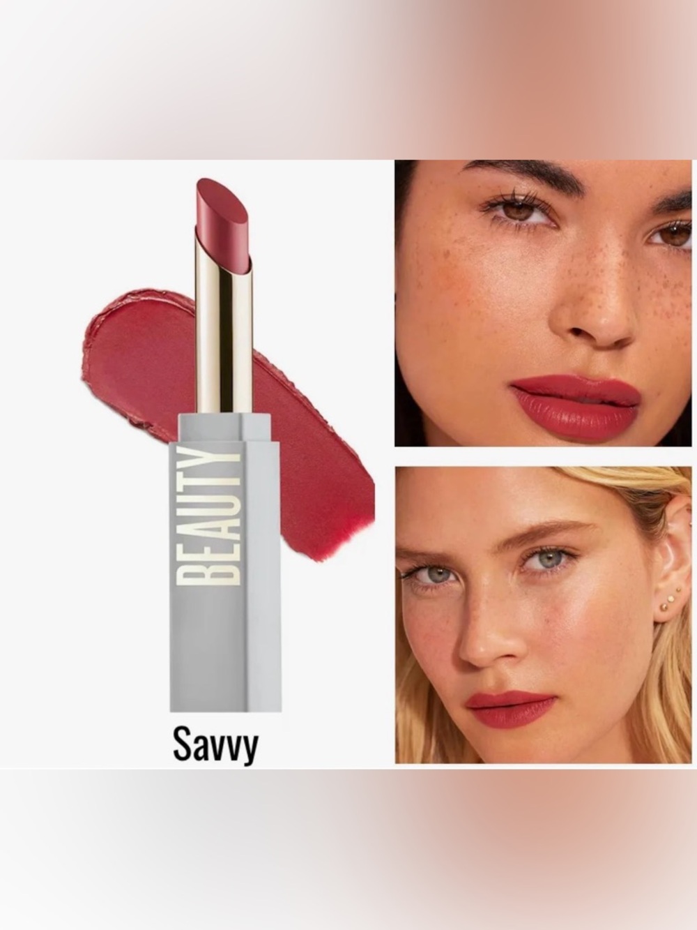 beautycounter Satin Statement Maker Lipstick — Savvy (Terracotta Nude)